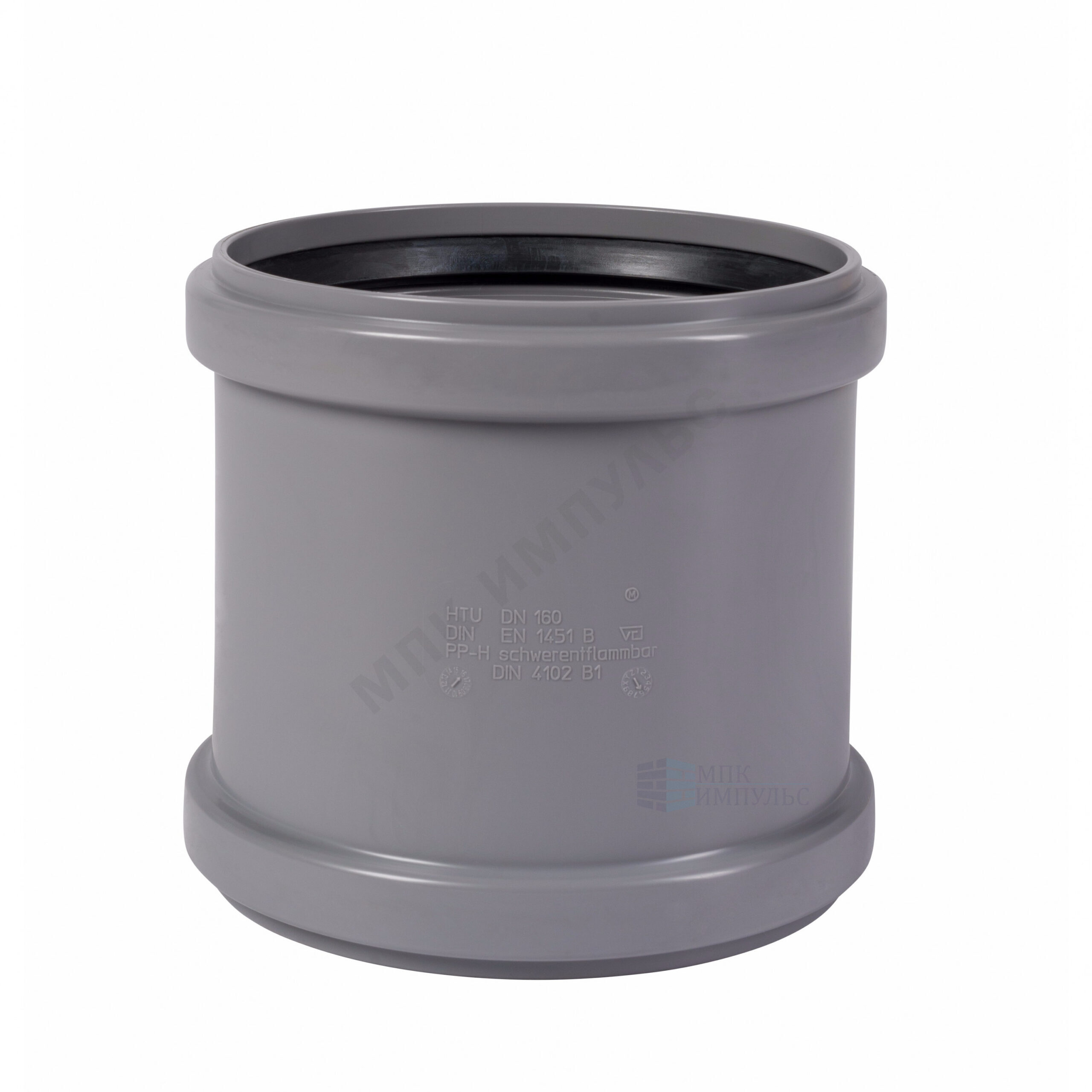 Муфта PP-H ремонтная серая HT HTU Дн 160 б/нап в/к Ostendorf 117500 — изображение 2
