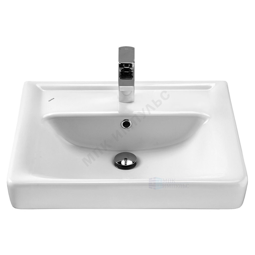 Умывальник мебельный Тигода 60 1 отверстие под смеситель по центру Santek 1.WH30.2.082 — изображение 3
