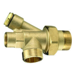 Соединитель 4-выводной латунь 1/2"x1"x1" с накидной гайкой R557B Giacomini R557BY005