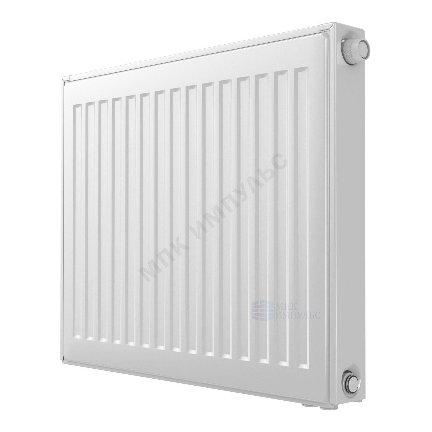 Радиатор стальной панельный Ventil Compact VC тип 22 600х500 Qну=1286 Вт ниж/п в комплекте кронштейн. встроенный вентиль RAL 9016 (белый) Heaton