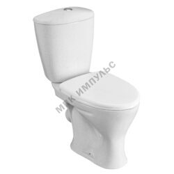 Унитаз-компакт косой выпуск нижний подвод с арматурой 1/реж слив кнопка с сиденьем полипропилен крап на белом Версия Santeri 1.P401.5.S01.00B.F