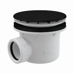 Сифон для поддона 1 1/2"x90/40 h=84мм слив крышка D=115мм, черная матовая Alca Plast A49BLACK