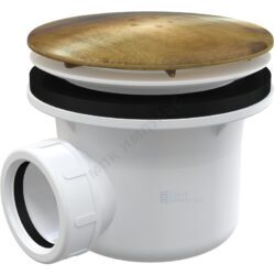 Сифон для поддона 1 1/2"x90/40 h=84мм слив крышка D=115мм, бронза Alca Plast A49ANTIC