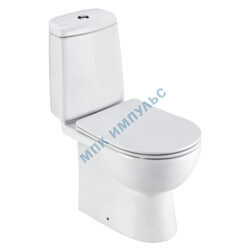 Унитаз-компакт горизонтальный выпуск нижний подвод с арматурой 2/реж с сиденьем дюропласт микролифт белый Остин Santek 1.WH30.2.419