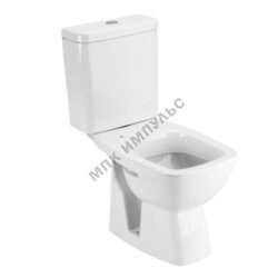 Унитаз-компакт косой выпуск нижний подвод с арматурой 2/реж с сиденьем дюропласт микролифт белый Нео Лайт Santek 1.WH30.2.409