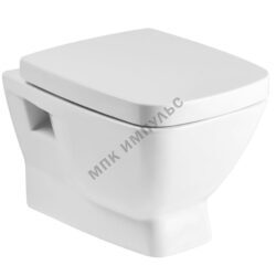 Унитаз подвесной горизонтальный выпуск с сиденьем дюропласт микролифт белый Нео Santek 1.WH30.2.423