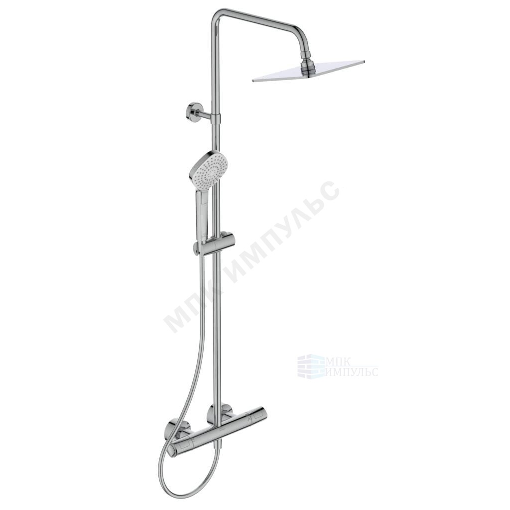 Система душевая с термостатическим смесителем хром CERATHERM T100 Ideal Standard A7240AA