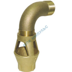 Воронка латунь R141C Ду 32х32 Ру10 ВР G1 1/4"хG1 1/4" с закругленным отводом Giacomini R141CY006