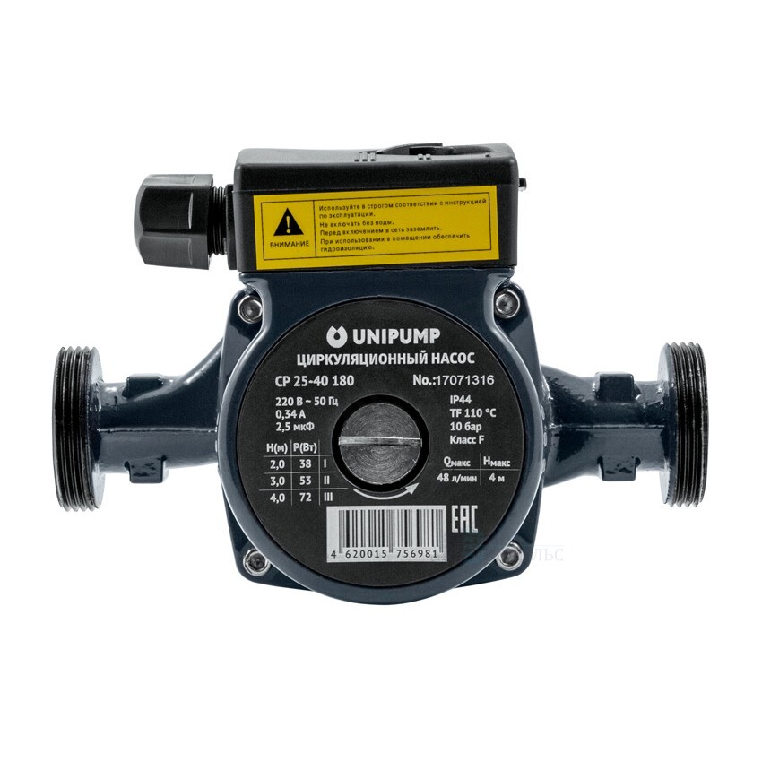 Насос циркуляционный с мокрым ротором CP 25-60 180 PN10 1х230В/50 Гц Unipump 76681