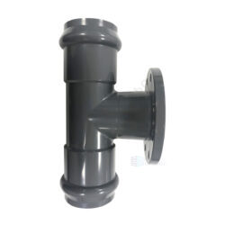 Тройник НПВХ SDR26 Дн 160х110 Ру10 серый напорный раструб/фланец под соединение с уплотнительным кольцом фланец ПВХ Aquaviva AQV104160FR .