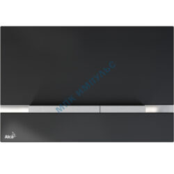 Кнопка для инсталляции черная глянцевая Alca Plast STRIPE-GL1204