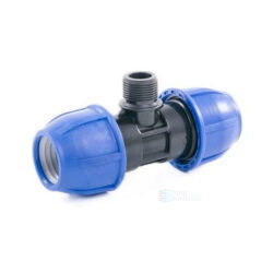 Тройник компрессионный ПЭ Дн 20х1/2"х20 НР Ру16 VALFEX 1210022001220