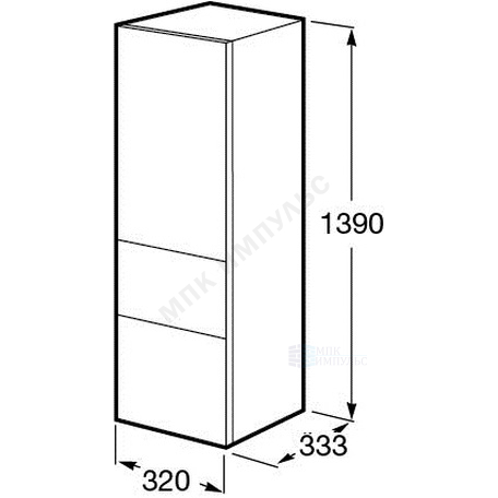 Шкаф-колонна Ronda L левый белый глянец/антрацит Roca ZRU9302966 — изображение 2