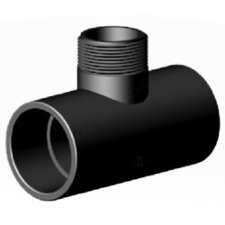 Тройник НПВХ переходной Дн 50х1 1/4"х32х90гр Ру10 НР под клеевое соединение Агригазполимер 206-015