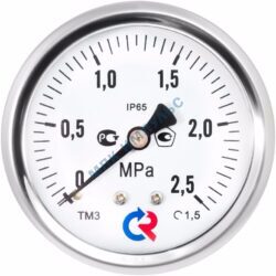 Манометр под гидрозаполнение ТМ-320Т.00 осевой Дк63мм 0-2,5 МПа кл.1,5 G1/4" Росма 00000027444