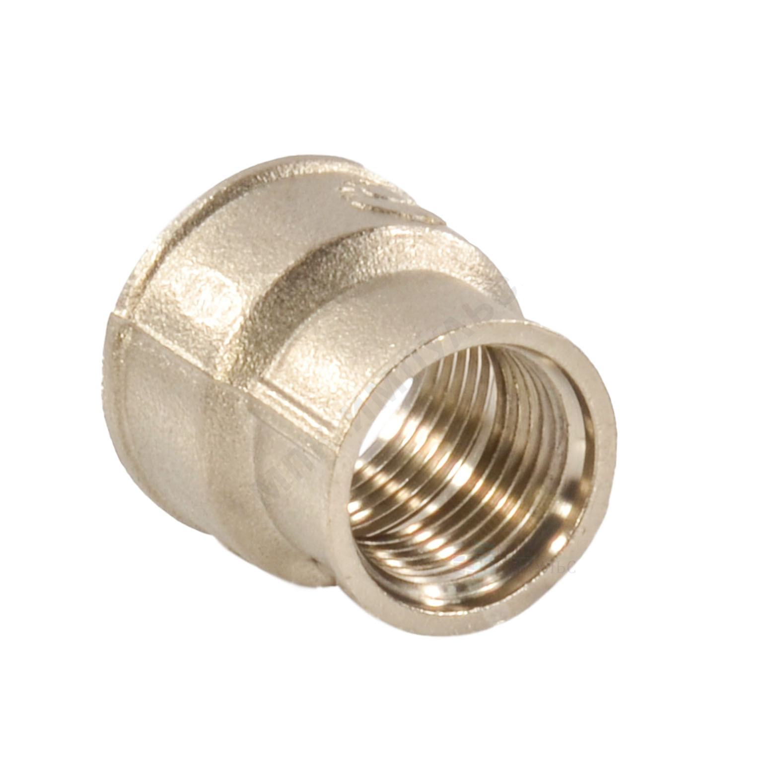 Муфта латунь никель переходная Ду 32х15 (1 1/4"х1/2") ВР/ВР VALFEX VF.240.N.114.012 — изображение 4