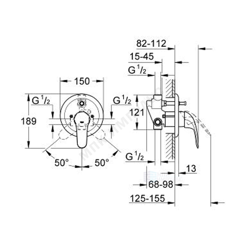 Сифон для умывальника/мойки трубный 1 1/2"x40 с гофрой 40х40/50 с отводом (штуцером) литой выпуск с нержавеющей решёткой D=70мм АНИ Пласт D2015 — изображение 2