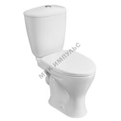 Унитаз-компакт косой выпуск нижний подвод с арматурой 2/реж слив кнопка с сиденьем полипропилен белый Версия Комфорт Santeri 1.P403.3.S00.00B.F