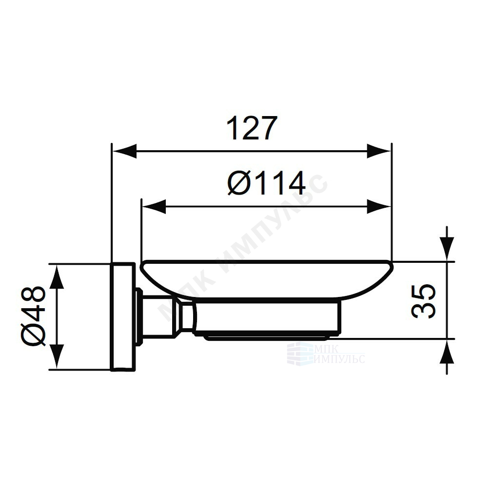 Мыльница с держателем матовое стекло IOM хром Ideal Standard A9122AA — изображение 2