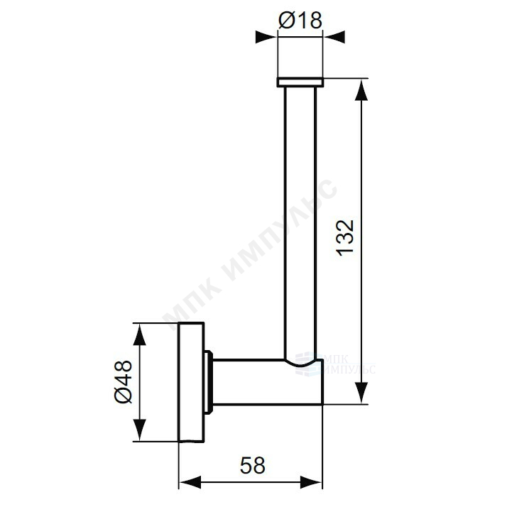 Держатель для запасного рулона туалетной бумаги IOM хром Ideal Standard A9132AA — изображение 2