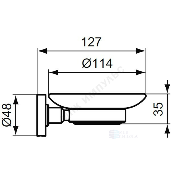 Мыльница с держателем прозрачное стекло IOM хром Ideal Standard A9123AA — изображение 2