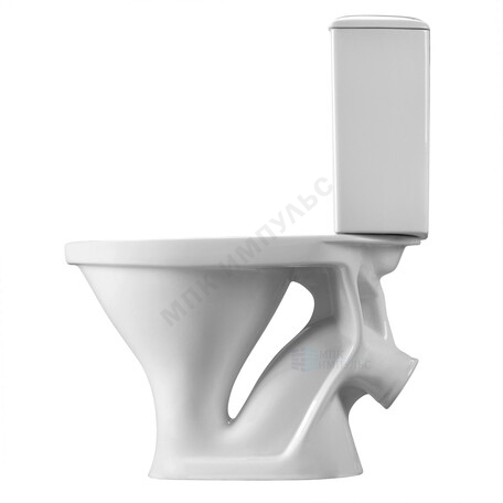 Унитаз-компакт косой выпуск нижний подвод с арматурой 1/реж слив кнопка с сиденьем полипропилен белый Вест Santeri 1.P201.8.S00.00B.F — изображение 4