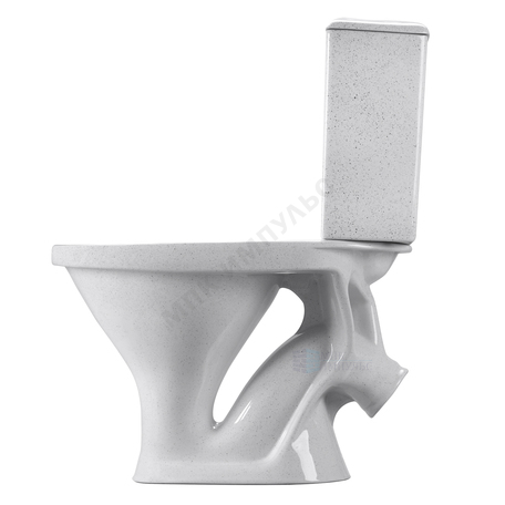 Унитаз-компакт косой выпуск нижний подвод с арматурой 1/реж слив кнопка с сиденьем краповый Вест Santeri 1.P201.8.S01.00B.F — изображение 2