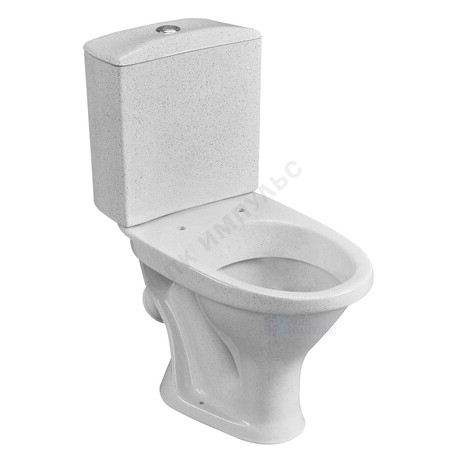 Унитаз-компакт косой выпуск нижний подвод с арматурой 1/реж слив кнопка с сиденьем краповый Вест Santeri 1.P201.8.S01.00B.F — изображение 5