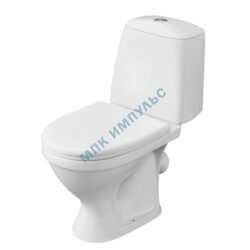 Унитаз-компакт косой выпуск нижний подвод с арматурой 2/реж слив кнопка с сиденьем полипропилен микролифт белый Соната Комфорт Santeri 1.P206.2.S00.00B.F