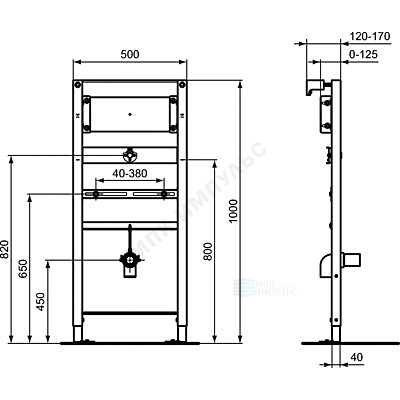 Инсталляция для писсуара PROSYS Ideal Standard R016367 — изображение 2