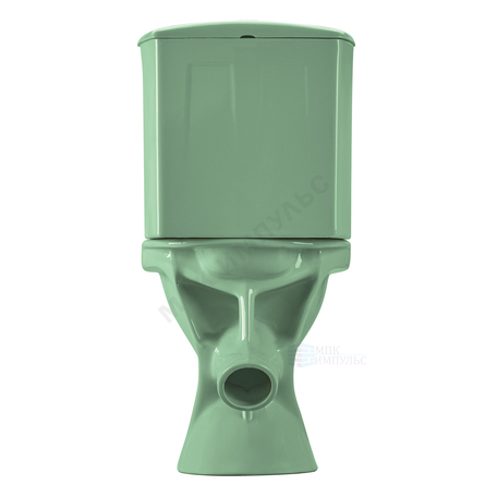Унитаз-компакт косой выпуск нижний подвод с арматурой 1/реж слив кнопка с сиденьем полипропилен салатовый Вест Santeri 1.P201.8.S04.00B.F — изображение 5