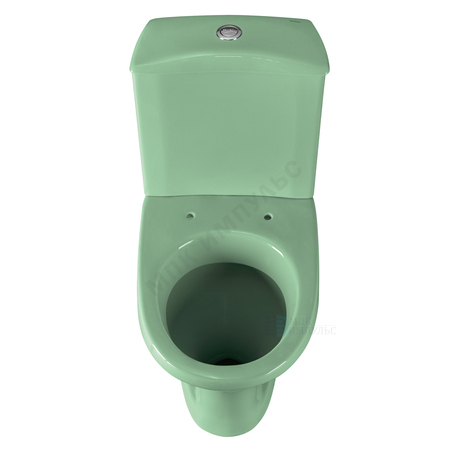 Унитаз-компакт косой выпуск нижний подвод с арматурой 1/реж слив кнопка с сиденьем полипропилен салатовый Вест Santeri 1.P201.8.S04.00B.F — изображение 6