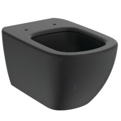 Унитаз подвесной горизонтальный выпуск без сиденья черный TESI AquaBlade Ideal Standard T0079V3