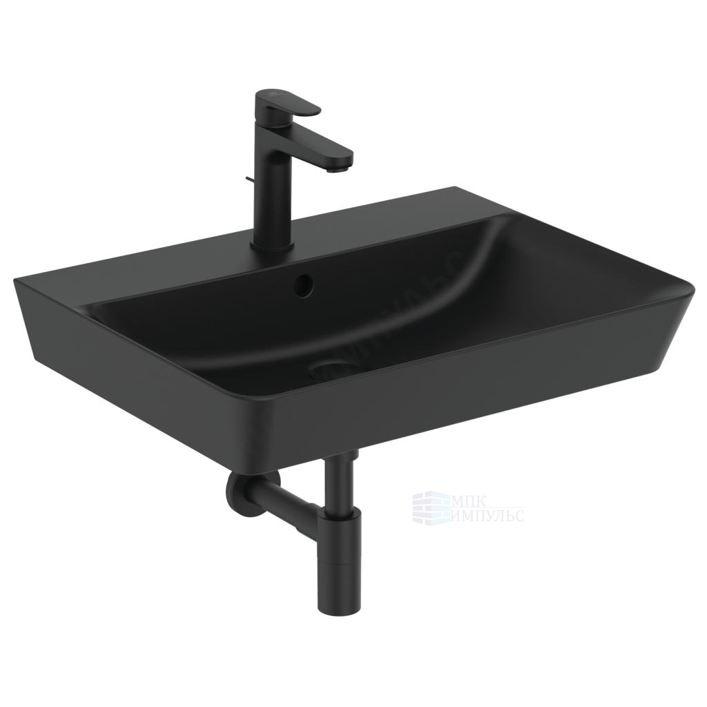 Умывальник подвесной CONNECT AIR 60 1 отверстие под смеситель по центру черный Ideal Standard E0298V3 — изображение 2