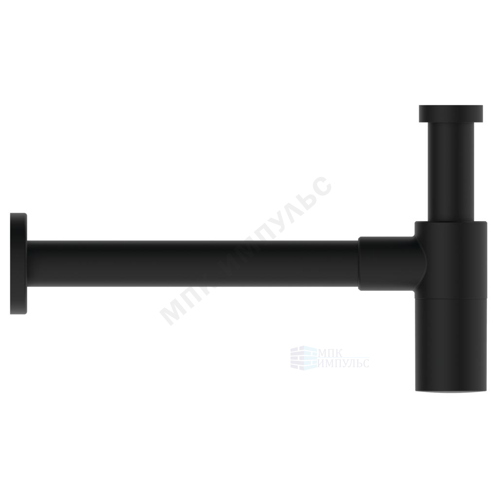 Сифон для умывальника бутылочный латунь 1 1/4"x32 с прямой трубкой 32 черный матовый без выпуска Ideal Standard T4441XG — изображение 2