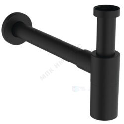 Сифон для умывальника бутылочный латунь 1 1/4"x32 с прямой трубкой 32 черный матовый без выпуска Ideal Standard T4441XG