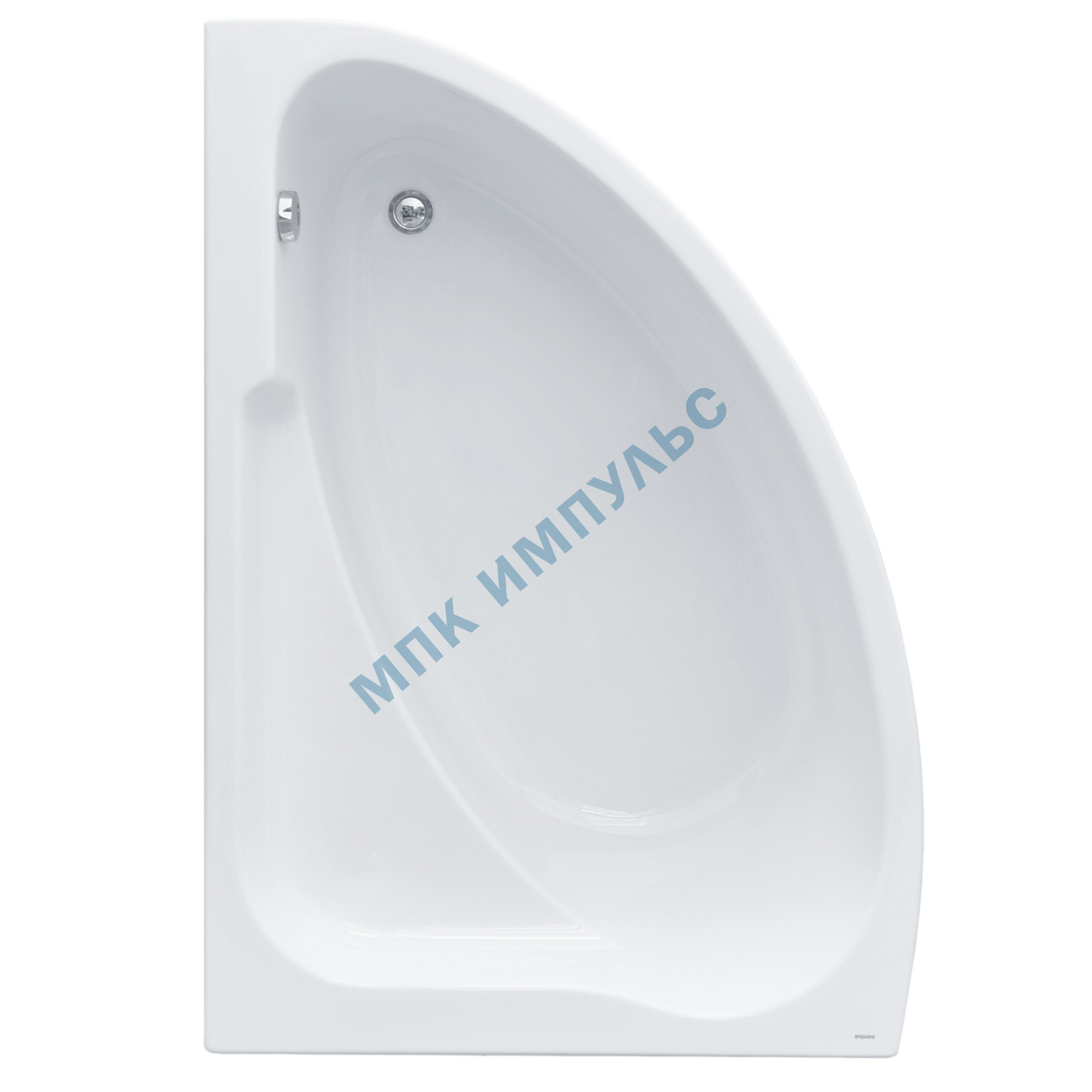 Ванна акриловая Гоа L 150х100см без ножек левосторонняя Santek 1.WH11.2.033