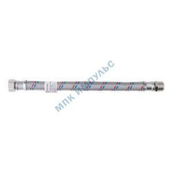 Подводка гибкая для воды нержавеющая оплетка ГИГАНТ 1/2" ш-г L=0.5м AQUALINE 04940