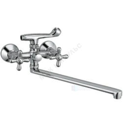 Смеситель для ванны с душем двуручный хром Haiba HB2225