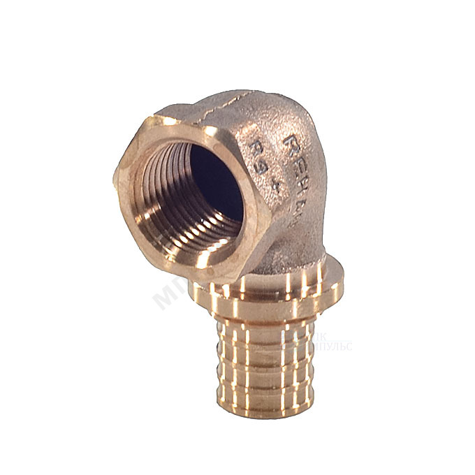 Угольник для PE-X труб аксиальный бронза Дн 20х3/4" ВР RAUTITAN RX+ Rehau 14563561001 (13660971001) — изображение 2