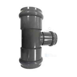 Тройник НПВХ SDR26 переходной Дн 160х110х90гр Ру10 серый напорный раструбный под соединение с уплотнительным кольцом в/к Aquaviva AQV104160R
