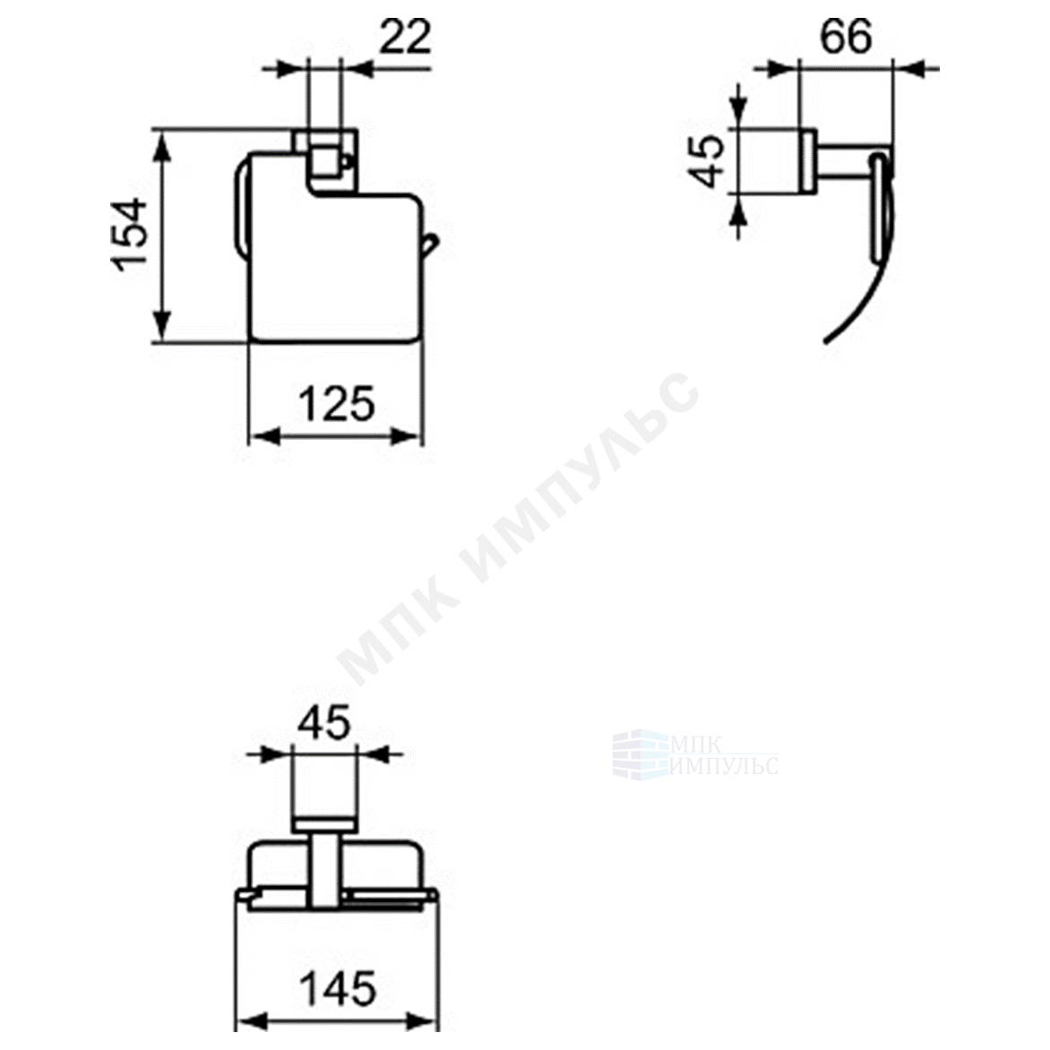 Держатель для туалетной бумаги IOM Square хром Ideal Standard E2191AA — изображение 2