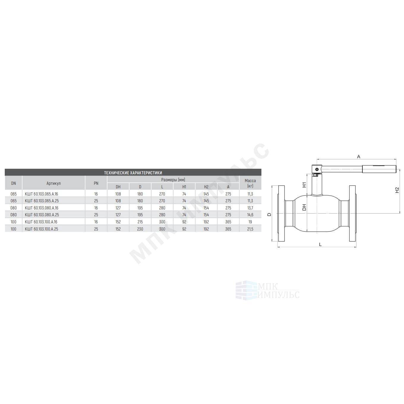 Кран шаровой сталь 09Г2С Ballomax КШТ 60.103 Ду 80 Ру25 фл L=280мм BROEN КШТ 60.103.080.А.25 — изображение 5