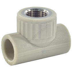 Тройник PP-R комбинированный серый Дн 20х3/4" ВР VALFEX 10127120Г