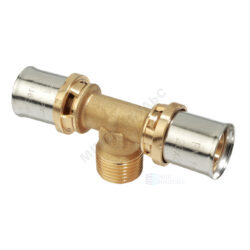 Тройник для МП/PE-X труб латунь пресс Дн 20х1/2"х20 НР RM153 Giacomini RM153Y037