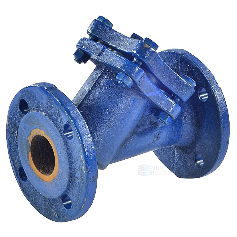 Фильтр магнитный сетчатый Y-образный чугун Ду 65 Ру16 фл ФСМ с пробкой Мегастрой