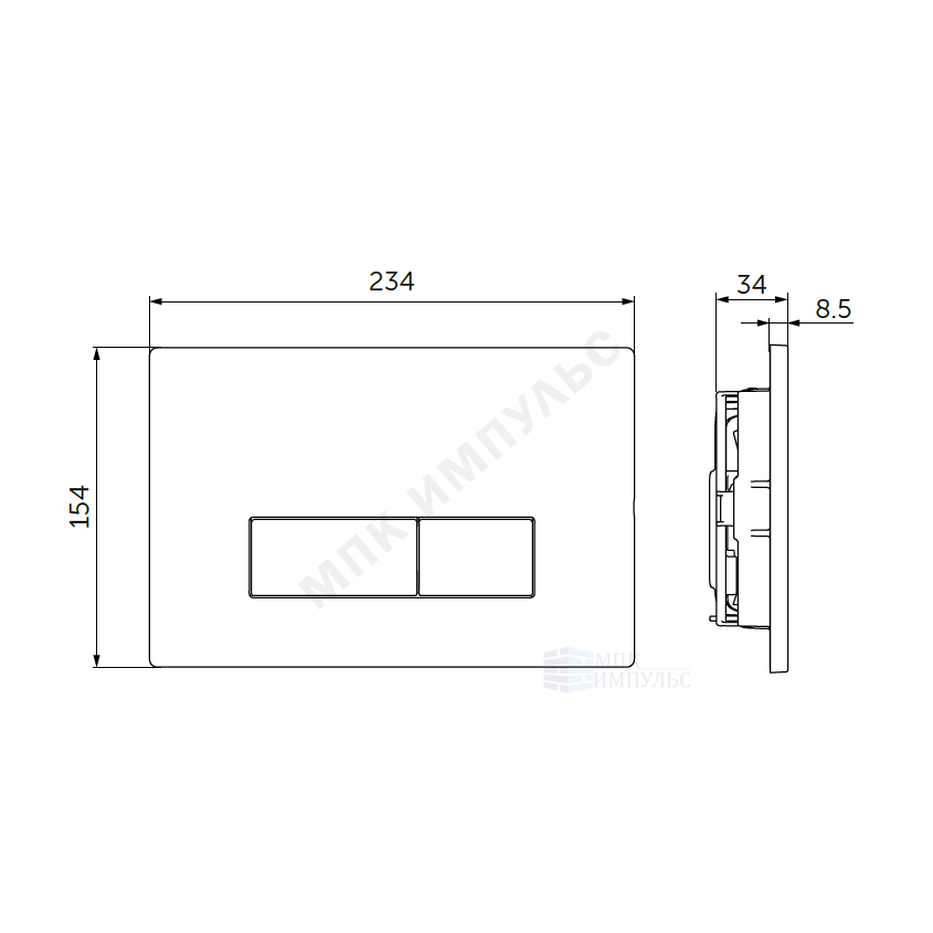 Кнопка для инсталляции белая глянцевая OLEAS M2 Ideal Standard R0121AC — изображение 2