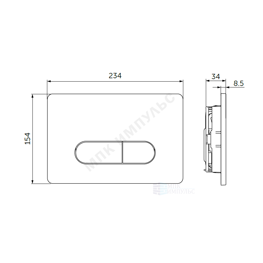 Кнопка для инсталляции белая глянцевая OLEAS M1 Ideal Standard R0115AC — изображение 2