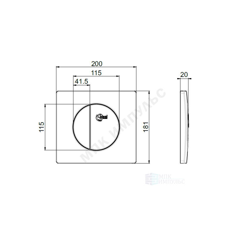 Кнопка для инсталляции хром Ideal Standard W3091AA — изображение 2
