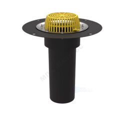 Воронка кровельная с вертикальным выпуском PP Дн 160 с листвоуловителем, прижимным фланцем из нержавеющей стали Татполимер ТП-01.160/4